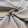 New arrival stripe hacci 2*2 rib knit fabrics materials fabric for dress woman 