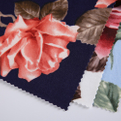Big flowers jersey custom polyester digital floral print fabric for garments